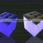 Modern fashion solar powered colorful lighting plastic LED cube for sale