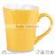 ceramic milk mug two tone glossy coffee mug