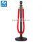 Roadway safety museum exhibition barrier stanchion