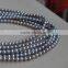 Natual 5-6mm Grey Round Freshwater Loose Pearl Strand