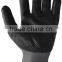 black gloves nylon liner ntirile foam coated,Dimpled grain gloves