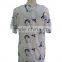 Floral Hand Embroidery Designs Round Collar Short Sleeve with Front Pocket Blouse Tunic Dress