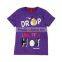 Trendy Handsome Purple Children Short Sleeves Tshirt