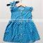 Little Girls Cotton Frock Designs Dress Baby Girls Polka Dot Sleeveless Casual Party Wear Dress Wholesale