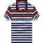 Short Sleeve Stripe Mens 100% Cotton Polo Shirt