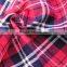 Red Plaid Cotton Printed Flannel Fabric
