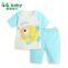 2015 Cute 100%Cotton Summer Baby Clothing Set,Babies Suits,Baby Boy Girl Clothes Sets,Blue Newborn Vest+Shorts Pants Infant Suits