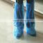 Disposable waterproof blue plastic boot cover