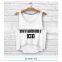 Fashion Girls 3D Design Sleeveless Sports Gym Irregular Tank Top With Pattern For Women