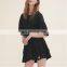 Apparel metal eyelets girls casual new model woman black dress