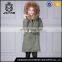 Hot Style New Stylish long coat with big fur collar womens