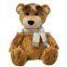 Brand Airline LOGO Custom Cute Stuffed Animal Soft Toy Plush Brown Aviator Pilot Teddy Bear