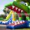HI hot sale!! animal themed inflatable long water slide, grass pool bouncer sldie