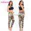 Private Label Custom Print Soft Push Up Camouflage Ladies Leggings 2017