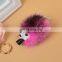 New Mink FurKeychain Small Hedgehog Fur Car Bag Pendant