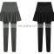 T-WP016 Cheap Wholesale Women Leave Two Leggings Pleated Skirts Pants