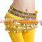 Indian belly dance hip scarf with gold coins Y-2033#