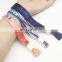 Logo Printed Custom Festival Fabric Woven Wristband for Event