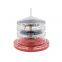 IALA Red emitting color and base 4nm solar marine light for ship/ferry/vessel