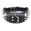 Four rows of spiked pet collar anti-bite rivet PU large dog collar