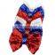 July 4th Glitter Sequin Bows 5inches Kids Girls DIY Large Metallic Hair Bow Big