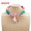Girl Unicorn Necklace & Pendants Kids Charms colorful bead Jewelry Accessories