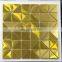 48x 48mm New product Golden Metal Mosaic Wall Panels for Home Background Wall Decoration