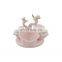 swan animal print shape custom ceramic candle holder for home decor