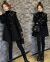 Women's Navy collar coat Medium length women's 2021 New Korean preppy small single-breasted A-word woolen coat
