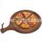 contracted wind delicate eco-friendly round wooden pizza tray 13 inch