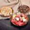 Unique Design Dry Fruit Decoration Food Serving Plate Tray /Wood Food Plate