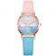 SHENGKE Charming Lady Watch Gradient Color Two-tone Colors Soft Leather Band Japanese Quartz Movement K8029L