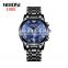 NIBOSI  2301 Men's Stainless Steel Business wristwatches Waterproof Luxury Men Quartz Watches