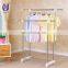 Large clothes rail hanging shelves covered garment rack on wheels