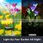 Outdoor Garden Solar Decorative Waterproof  Multi Color Lily Flowers Stake LED Lights