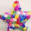 Iridescent Colors Christmas Decorative Cone with Elastic made of Star Bows for Christmas Party and Xmas Tree Decorative