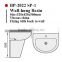 BP-2022 SP-1 Modern Bathroom Design, Quality Wall Hung Pedestal Basin, Bathroom Ceramic Hand Wash Sink Bash Bowl