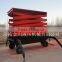 Four wheels drive mobile scissors lift platform with battery