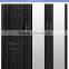 Bedroom furniture RB-6484 wardrobe four door black silver color gardrerobe with double mirror clothespress