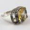 Classy Citrine 925 Sterling Silver Ring, Silver Jewellery India, Gemstone Silver Jewellery