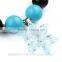 Snowflake chunky necklace bracelet,baby summer jewelry BubbleGum necklace 2016 new