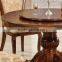 Commercial use round small wood dining table with 4 seater chairs
