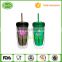 Wholesale Double Wall Insulated Plastic Tumblers Cups with Lid Straw at competitive price