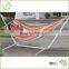 XY-CH-09007 cotton fabric hammock with steel stand 300*96*105cm for sale