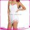 Narrow Adjustable Straps Lace Hem Backless Jumpsuit