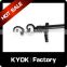KYOK 13 years manufacturer wrought iron curtain finials ,black color window decoration curtain rod set
