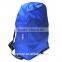 OEM designer waterproof capacity blue outdoor travel folded backpack