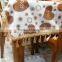 Handmade fancy jacquard chenille cotton table cloth with fringe