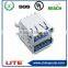 USB 3.0 series B type usb pcb mounting connector