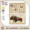 Simple Design Home Decoration Calendar Resin Decorative Wall Plaque Metal Craft Signs